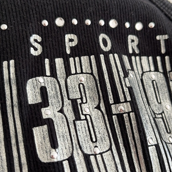 BEBE Sport Black crop tank top - Picture 3 of 4